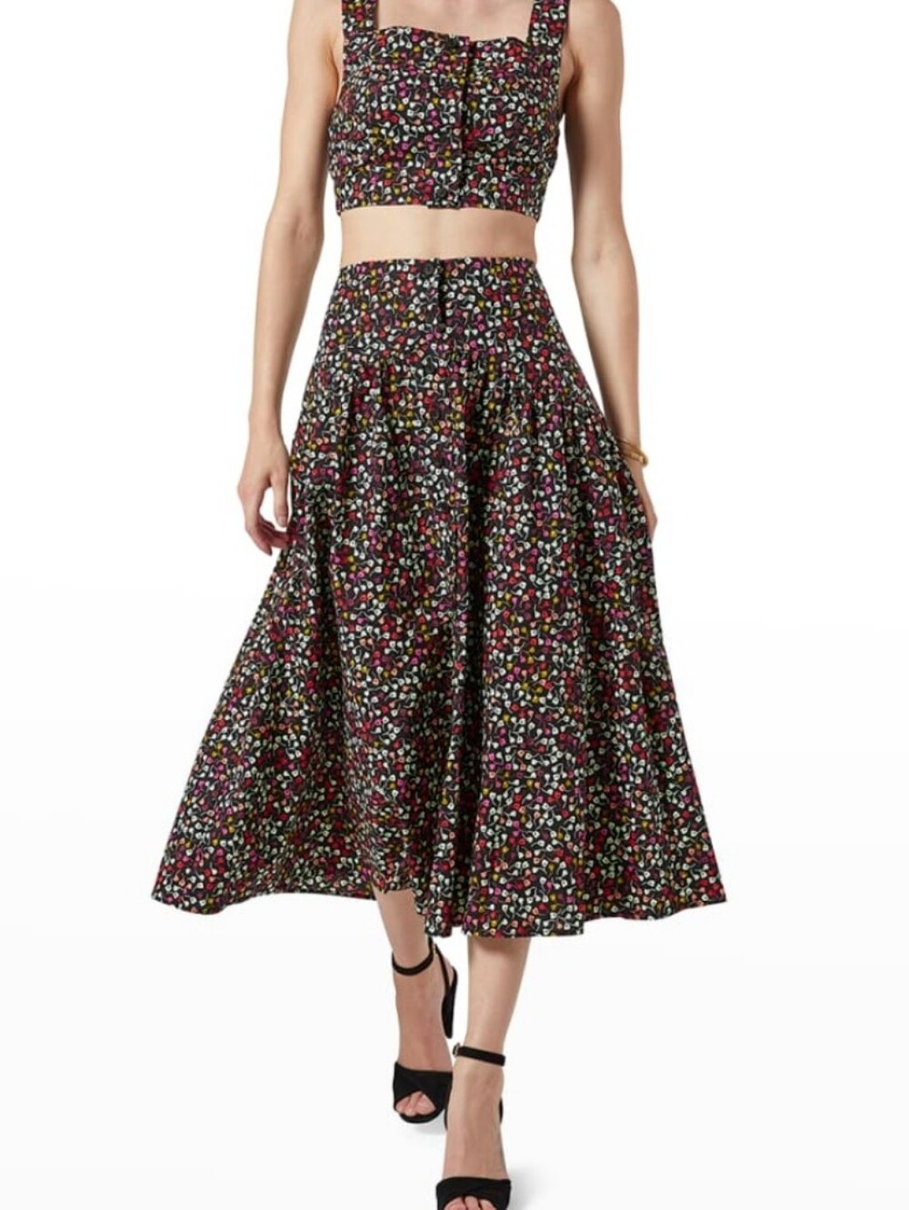 Joie Brixerley Cotton Midi Floral Skirt